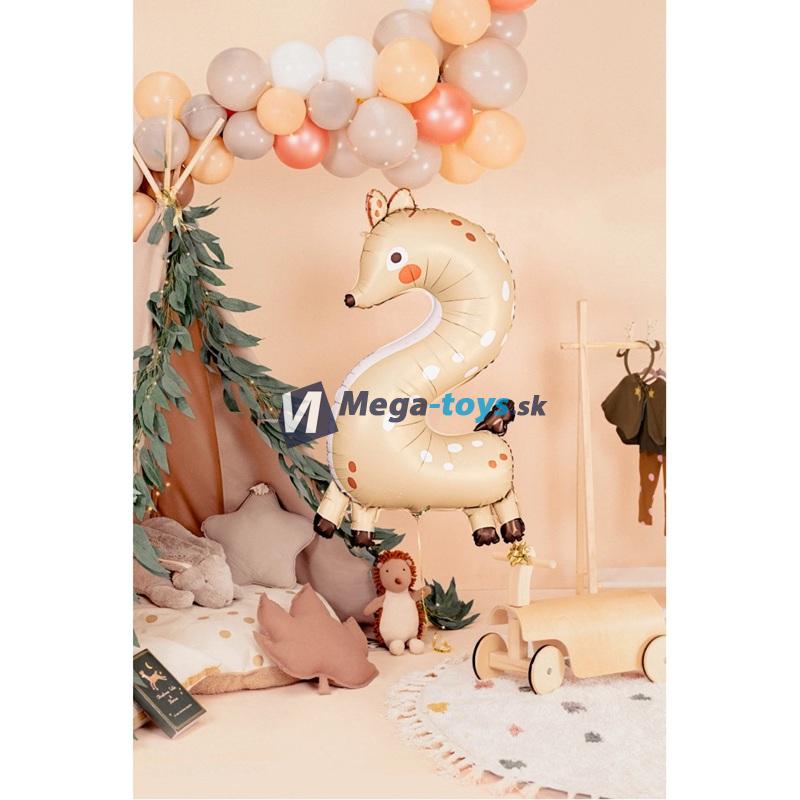 Fóliový balón číslo 2 Malý jeleň 65x102 cm