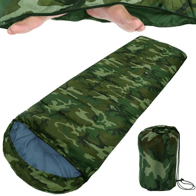 Kempingový spacák maskáčový 200 × 65 cm