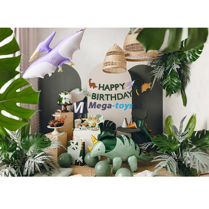 Narodeninový banner „Všetko najlepšie k narodeninám “ Dinosaury, 3 m