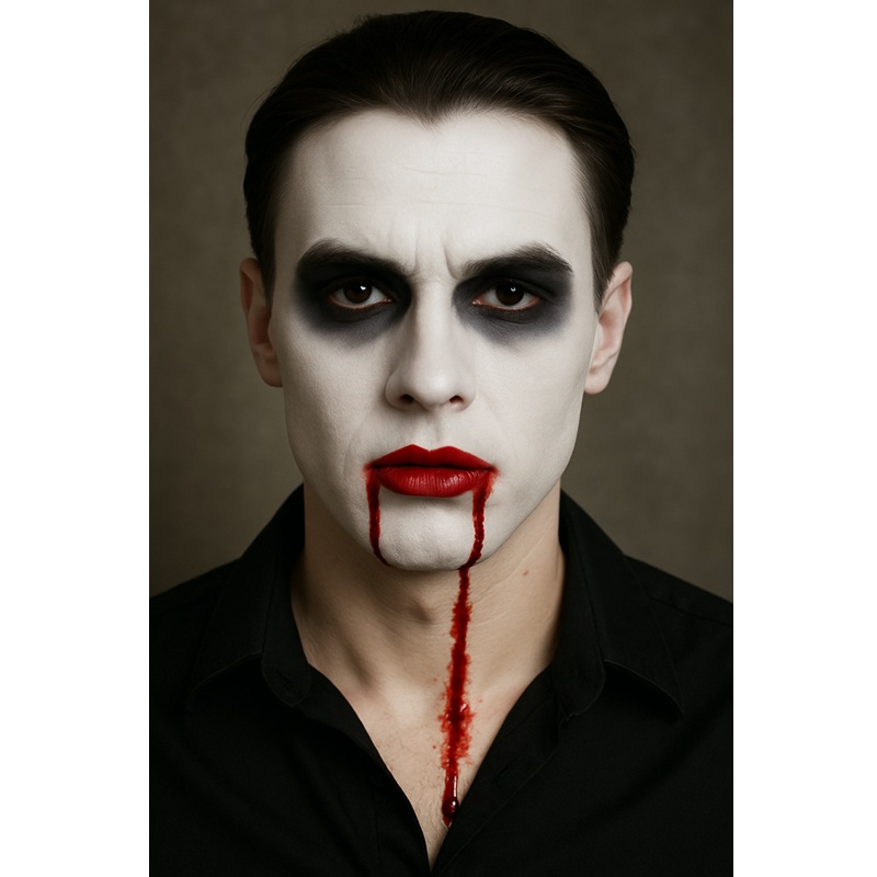 Upírsky make-up na Halloween s príslušenstvom – sada na líčenie