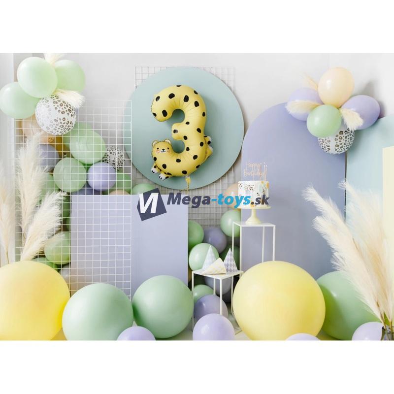 Fóliový balón číslo 3 Gepard 68x98 cm
