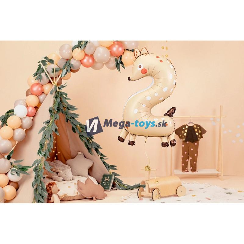 Fóliový balón číslo 2 Malý jeleň 65x102 cm