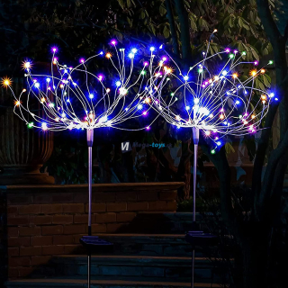 LED solárne ohňostroje 2 ks
