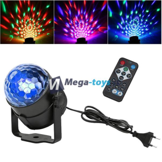 LED disko guľa s diaľkovým ovládaním