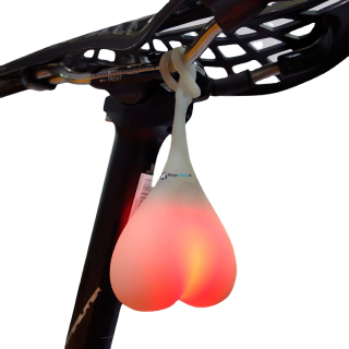 LED svetlo na bicykel pod sedlo Červené
