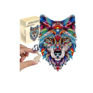 Dřevěné puzzle Vlk 170 dílků Kruzzel