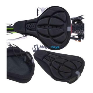 Gélový poťah na sedlo bicykla 3D 28cm čierny