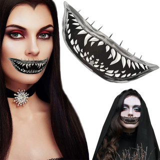 Halloween tetovanie falošné zuby – dočasný make-up efekt, umývateľné 1 ks